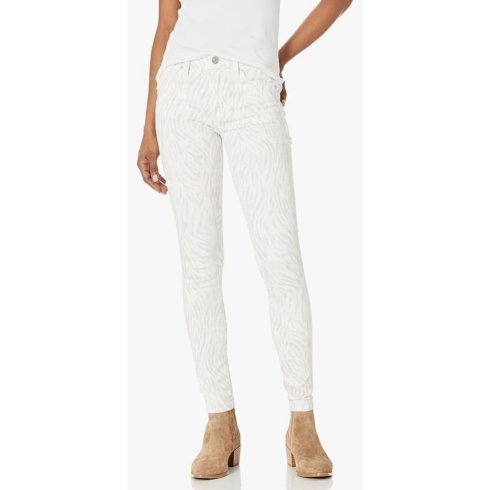 HUDSON Jeans Nico Mid Rise, Super Skinny Jean in Distorted Tiger Print NWT Size